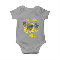 Funny Hanukkah Dreidel Baby Onesie This Is How I Roll Gift - Wonder Print Shop