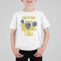 Funny Hanukkah Dreidel T Shirt For Kid This Is How I Roll Gift - Wonder Print Shop