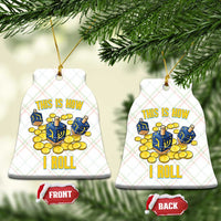 Funny Hanukkah Dreidel Ceramic Ornament This Is How I Roll Gift - Wonder Print Shop
