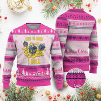 Funny Hanukkah Dreidel Ugly Christmas Sweater This Is How I Roll Gift - Wonder Print Shop