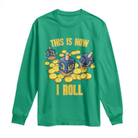 Funny Hanukkah Dreidel Long Sleeve Shirt This Is How I Roll Gift - Wonder Print Shop