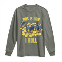 Funny Hanukkah Dreidel Long Sleeve Shirt This Is How I Roll Gift - Wonder Print Shop