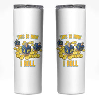 Funny Hanukkah Dreidel Skinny Tumbler This Is How I Roll Gift - Wonder Print Shop