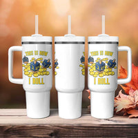Funny Hanukkah Dreidel Tumbler With Handle This Is How I Roll Gift - Wonder Print Shop