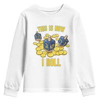 Funny Hanukkah Dreidel Youth Sweatshirt This Is How I Roll Gift - Wonder Print Shop