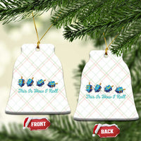 Hanukkah Dreidel Ceramic Ornament This Is How I Roll Jewish Holiday Gift - Wonder Print Shop