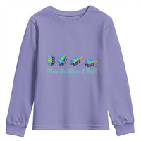 Hanukkah Dreidel Youth Sweatshirt This Is How I Roll Jewish Holiday Gift - Wonder Print Shop