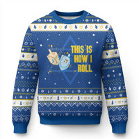 This Is How I Roll Hanukkah Ugly Sweater Jewish Holiday Dreidel Gift - Wonder Print Shop
