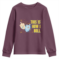 This Is How I Roll Youth Sweatshirt Jewish Holiday Dreidel Gift - Wonder Print Shop