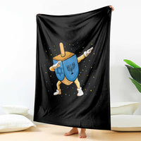 Funny Hanukkah Dreidel Dabbing Holiday Gift Throw Blanket - Wonder Print Shop