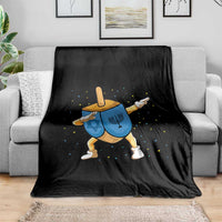 Funny Hanukkah Dreidel Dabbing Holiday Gift Throw Blanket - Wonder Print Shop