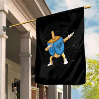 Funny Hanukkah Dreidel Dabbing Holiday Gift Garden Flag - Wonder Print Shop