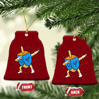 Funny Hanukkah Dreidel Dabbing Holiday Gift Ceramic Ornament - Wonder Print Shop