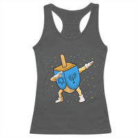 Funny Hanukkah Dreidel Dabbing Holiday Gift Racerback Tank Top - Wonder Print Shop