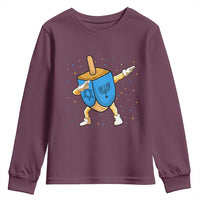 Funny Hanukkah Dreidel Dabbing Holiday Gift Youth Sweatshirt - Wonder Print Shop