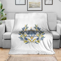 Hanukkah Flower Menorah Star Of David Throw Blanket Gift For Women - Wonder Print Shop