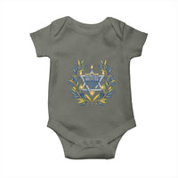 Hanukkah Flower Menorah Star Of David Baby Onesie Gift For Women - Wonder Print Shop
