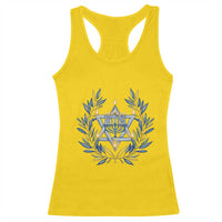 Hanukkah Flower Menorah Star Of David Racerback Tank Top Gift For Women - Wonder Print Shop