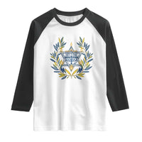 Hanukkah Flower Menorah Star Of David Raglan Shirt Gift For Women - Wonder Print Shop