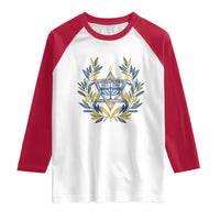 Hanukkah Flower Menorah Star Of David Raglan Shirt Gift For Women - Wonder Print Shop