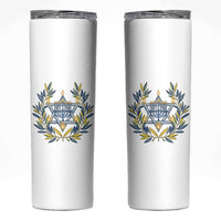 Hanukkah Flower Menorah Star Of David Skinny Tumbler Gift For Women - Wonder Print Shop