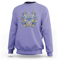 Hanukkah Flower Menorah Star Of David Sweatshirt Gift For Women - Wonder Print Shop