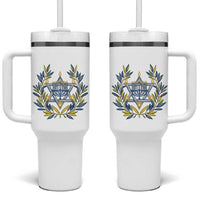 Hanukkah Flower Menorah Star Of David Tumbler With Handle Gift For Women - Wonder Print Shop