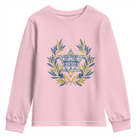 Hanukkah Flower Menorah Star Of David Youth Sweatshirt Gift For Women - Wonder Print Shop