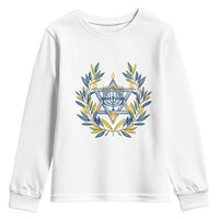Hanukkah Flower Menorah Star Of David Youth Sweatshirt Gift For Women - Wonder Print Shop