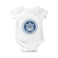 Hanukkah Vintage Menorah Peace Doves Baby Onesie Festival Of Lights Gift - Wonder Print Shop