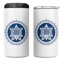 Hanukkah Vintage Menorah Peace Doves 4 in 1 Can Cooler Tumbler Festival Of Lights Gift - Wonder Print Shop