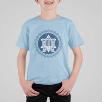 Hanukkah Vintage Menorah Peace Doves T Shirt For Kid Festival Of Lights Gift - Wonder Print Shop