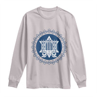 Hanukkah Vintage Menorah Peace Doves Long Sleeve Shirt Festival Of Lights Gift - Wonder Print Shop