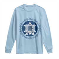 Hanukkah Vintage Menorah Peace Doves Long Sleeve Shirt Festival Of Lights Gift - Wonder Print Shop