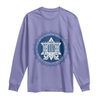 Hanukkah Vintage Menorah Peace Doves Long Sleeve Shirt Festival Of Lights Gift - Wonder Print Shop