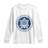 Hanukkah Vintage Menorah Peace Doves Long Sleeve Shirt Festival Of Lights Gift - Wonder Print Shop