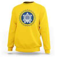 Hanukkah Vintage Menorah Peace Doves Sweatshirt Festival Of Lights Gift - Wonder Print Shop
