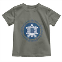 Hanukkah Vintage Menorah Peace Doves Toddler T Shirt Festival Of Lights Gift - Wonder Print Shop