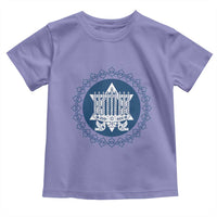 Hanukkah Vintage Menorah Peace Doves Toddler T Shirt Festival Of Lights Gift - Wonder Print Shop