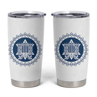 Hanukkah Vintage Menorah Peace Doves Tumbler Cup Festival Of Lights Gift - Wonder Print Shop
