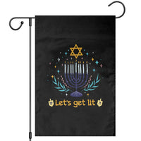 Funny Hanukkah Garden Flag Lets Get Lit Jewish Holiday Gift - Wonder Print Shop