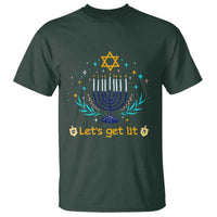 Funny Hanukkah T Shirt Lets Get Lit Jewish Holiday Gift - Wonder Print Shop