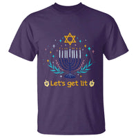 Funny Hanukkah T Shirt Lets Get Lit Jewish Holiday Gift - Wonder Print Shop