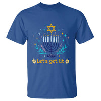 Funny Hanukkah T Shirt Lets Get Lit Jewish Holiday Gift - Wonder Print Shop