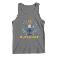 Funny Hanukkah Tank Top Lets Get Lit Jewish Holiday Gift - Wonder Print Shop
