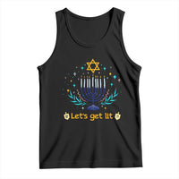 Funny Hanukkah Tank Top Lets Get Lit Jewish Holiday Gift - Wonder Print Shop