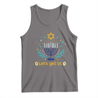 Funny Hanukkah Tank Top Lets Get Lit Jewish Holiday Gift - Wonder Print Shop