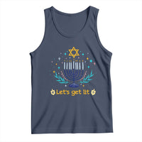 Funny Hanukkah Tank Top Lets Get Lit Jewish Holiday Gift - Wonder Print Shop