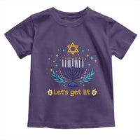 Funny Hanukkah Toddler T Shirt Lets Get Lit Jewish Holiday Gift - Wonder Print Shop