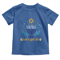 Funny Hanukkah Toddler T Shirt Lets Get Lit Jewish Holiday Gift - Wonder Print Shop